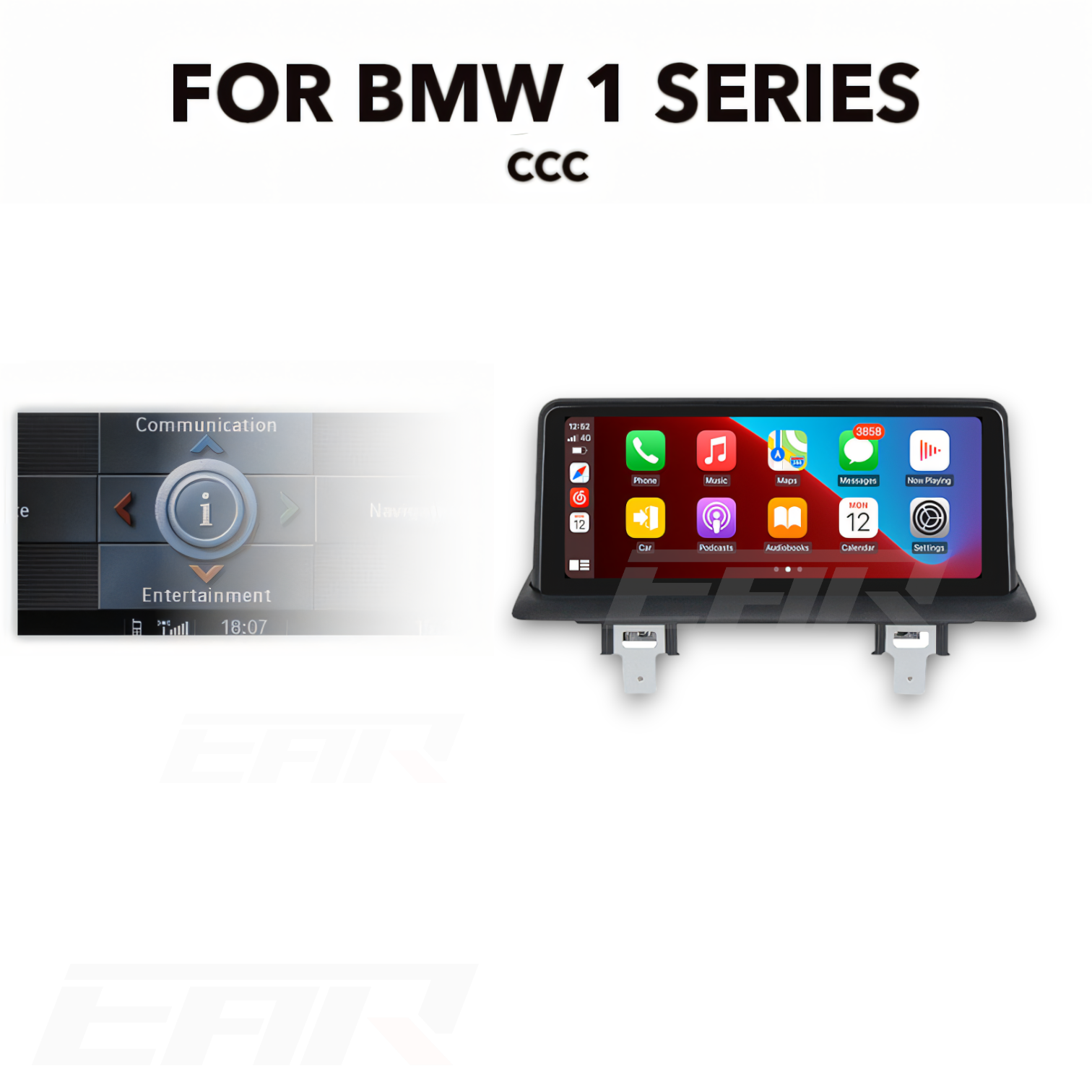 BMW 1 Series (E81, E82, E87, E88) 10.25" Multimedia Touchscreen Display + Built-in Wireless CarPlay & Android Auto (2004 - 2012) (LHD & RHD) CCC