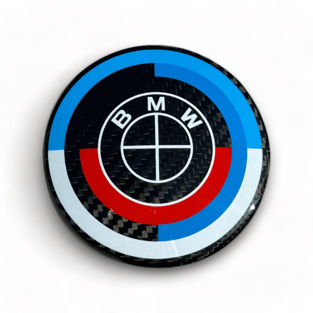 BMW Carbon Fiber M 50 Year Anniversary Emblem Badges