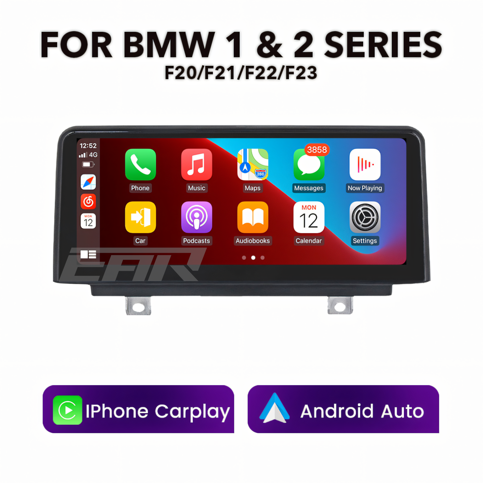 BMW 1 & 2 Series F20/F21/F22/F23 8.8"/10.25" Multimedia Touchscreen Display + Built-in Wireless CarPlay & Android Auto | 2012 - 2016