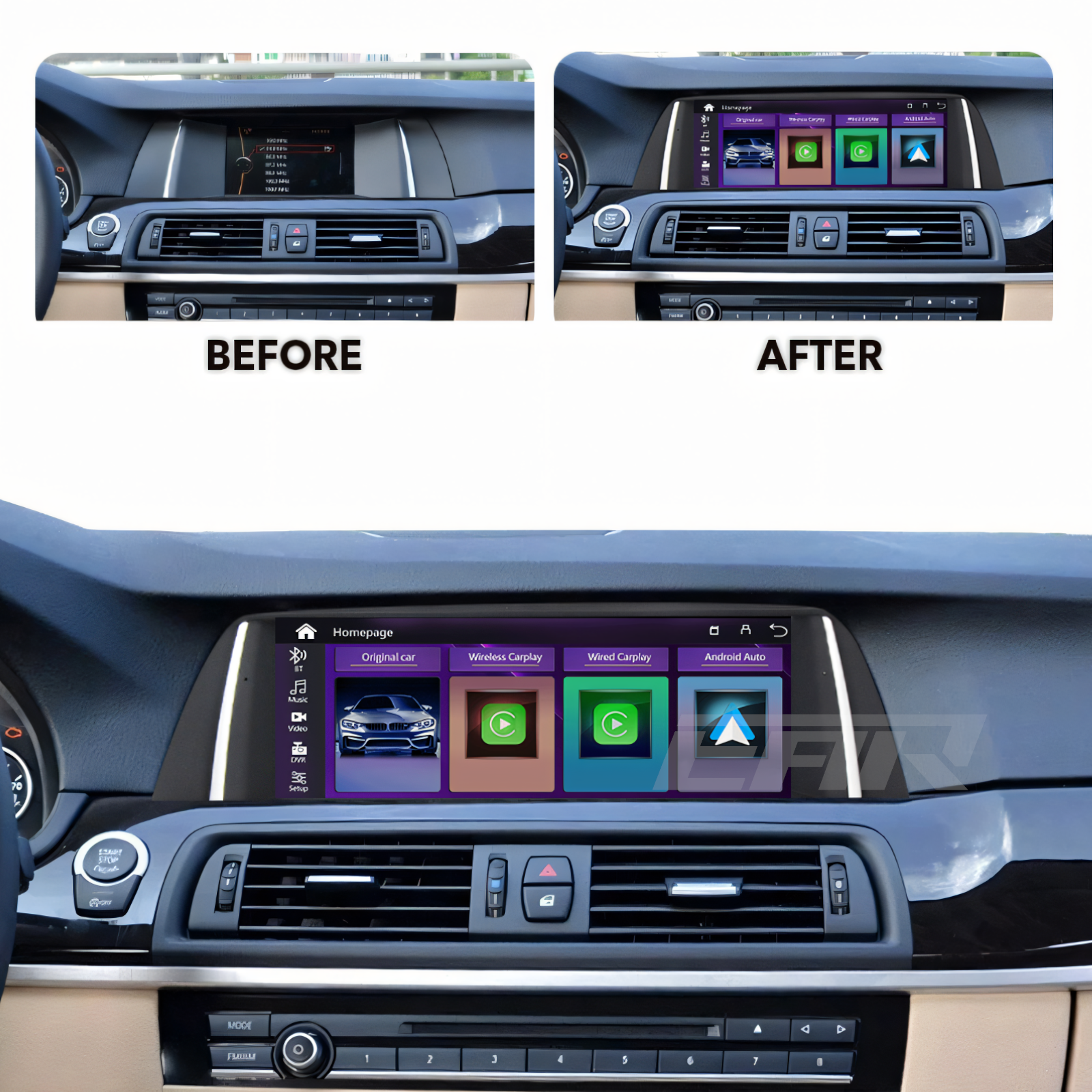 BMW 5 Series F10/F11/F18 10.25" Multimedia Touchscreen Display + Built-in Wireless Carplay & Android Auto | 2011 - 2016