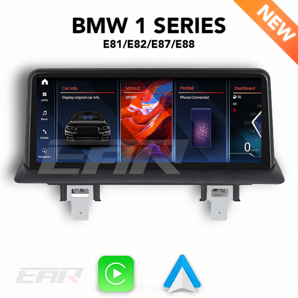 BMW iDrive 8 Android 13.0 1 Series (E81/E82/E87/E88) Multimedia 10.25"/12.3" Touchscreen Display + Built-In Wireless Carplay & Android Auto | 2004 - 2012 | LHD/RHD