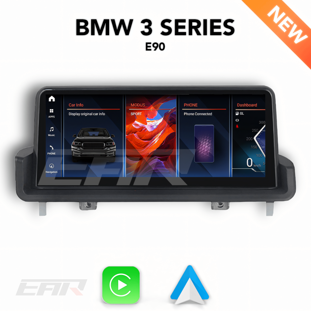 BMW iDrive 8 Android 13.0 3 Series (E90 With No Screen) Multimedia 10.25" Touchscreen Display + Built-In Wireless Carplay & Android Auto | 2004 - 2012 | LHD/RHD