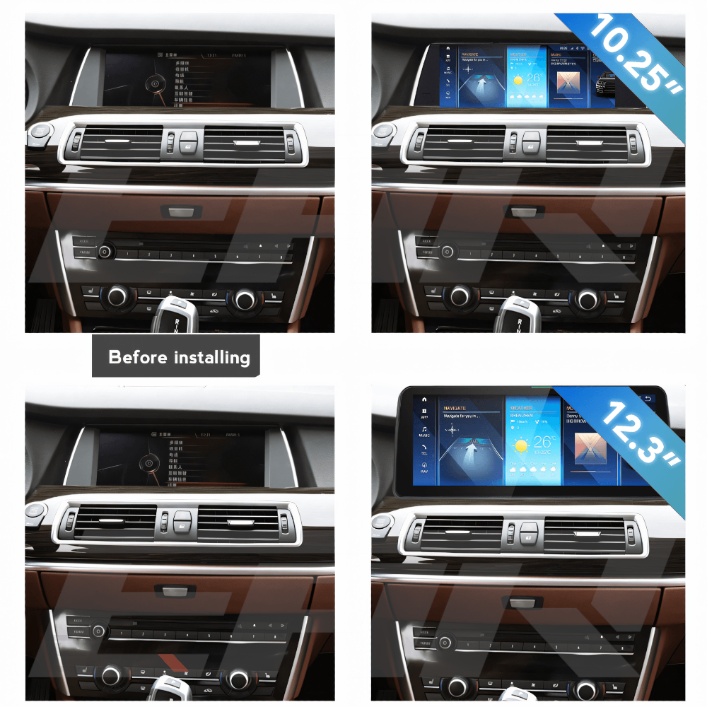 BMW iDrive 8 Android 13.0 5 Series GT (F07) Multimedia 10.25"/12.3" Touchscreen Display + Built-In Wireless Carplay & Android Auto | 2011 - 2018 | LHD/RHD