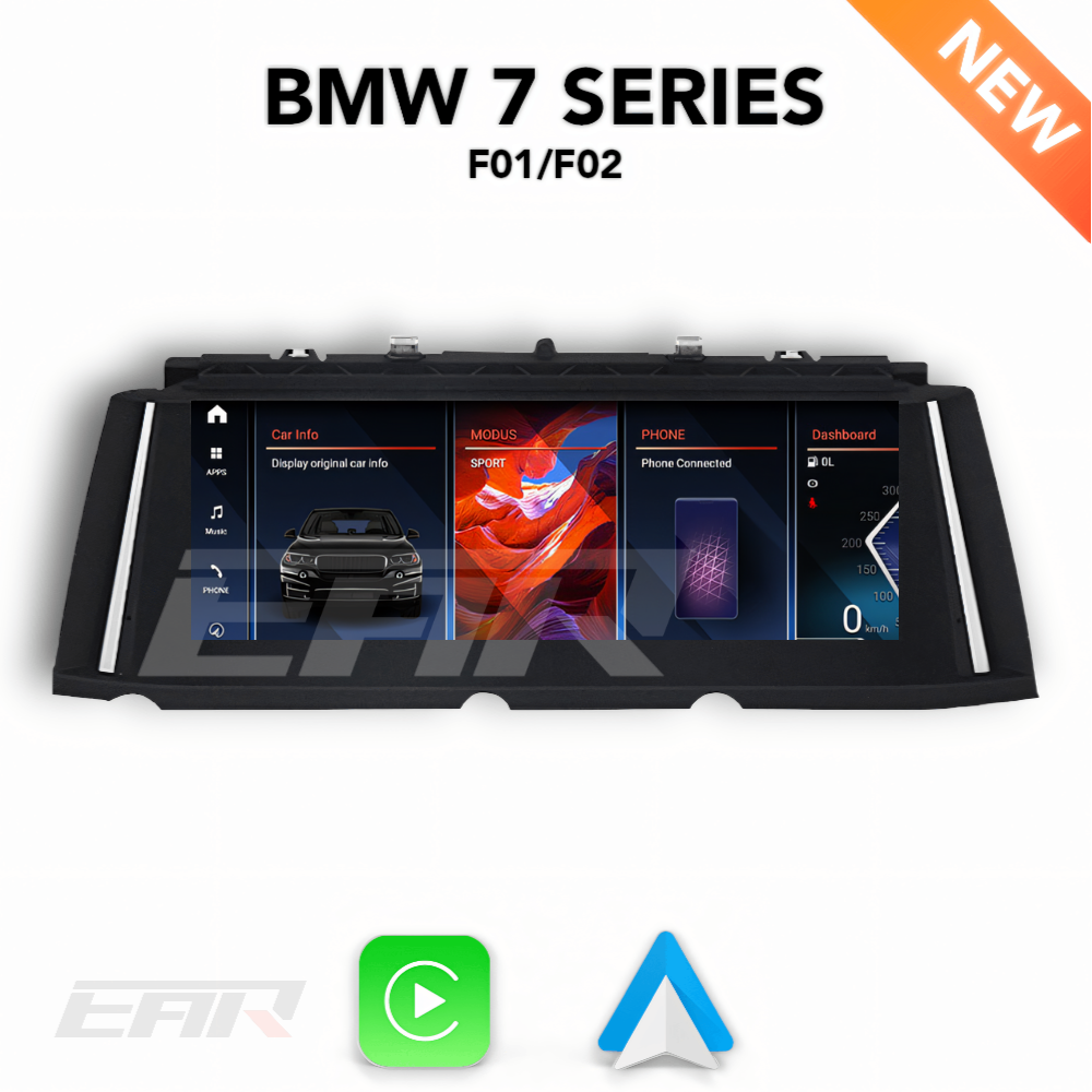 BMW iDrive 8 Android 13.0 7 Series (F01/F02) Multimedia 10.25"/12.3" Touchscreen Display + Built-In Wireless Carplay & Android Auto | 2008 - 2015 | LHD/RHD
