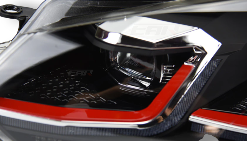 Volkswagen Golf Mk6 Sequential Mk7.5 Style Xenon Angel LED Headlights (2009 - 2012)