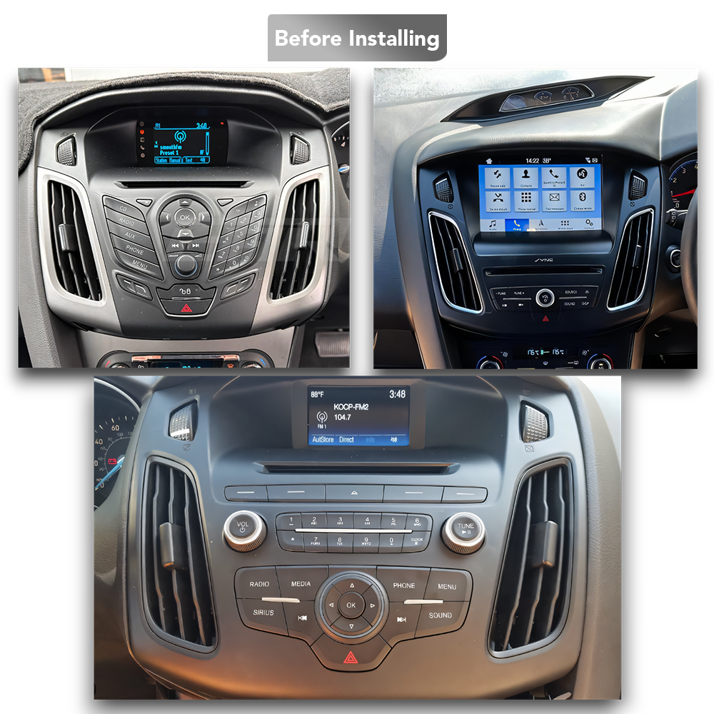 Ford Focus (2012 - 2018) Multimedia 9" Touchscreen Display + Built-In Wireless Carplay & Android Auto