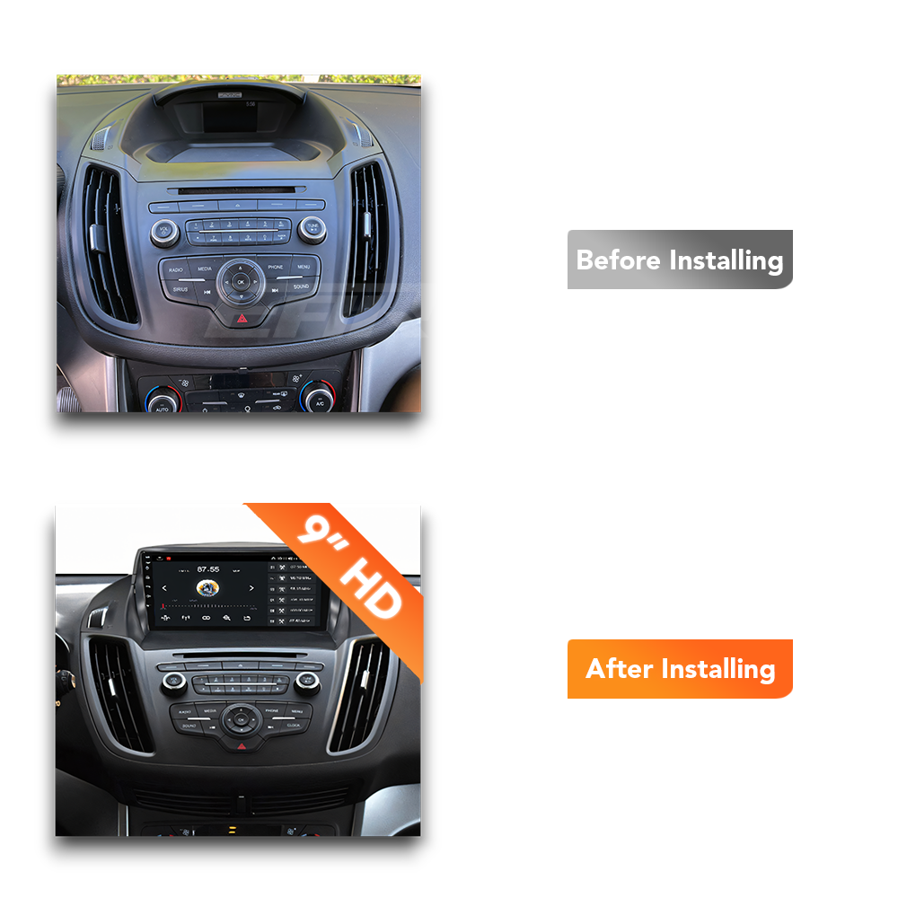 Ford Kuga (2012 - 2019) Multimedia 9" Touchscreen Display + Built-In Wireless Carplay & Android Auto