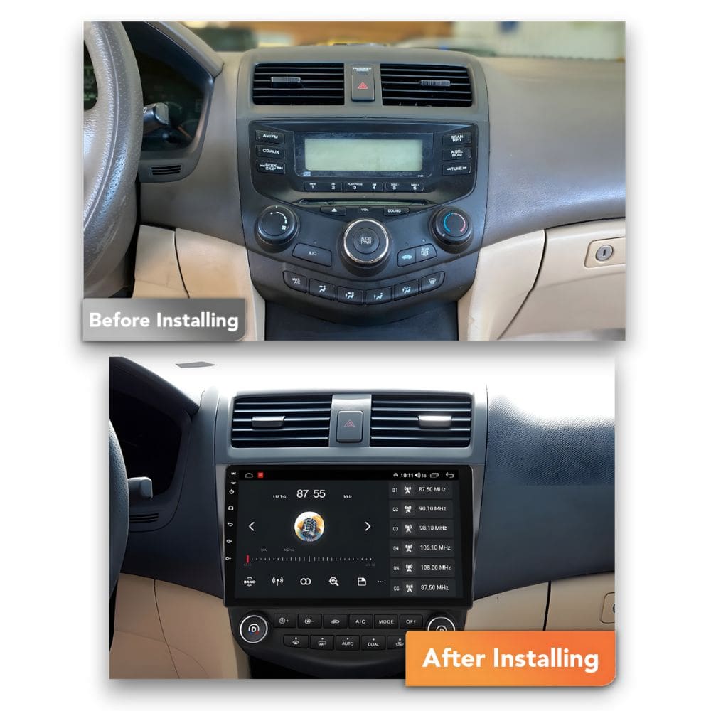 Honda Accord Euro (2003 - 2007) Multimedia 10" Touchscreen Display + Built-In Wireless Carplay & Android Auto