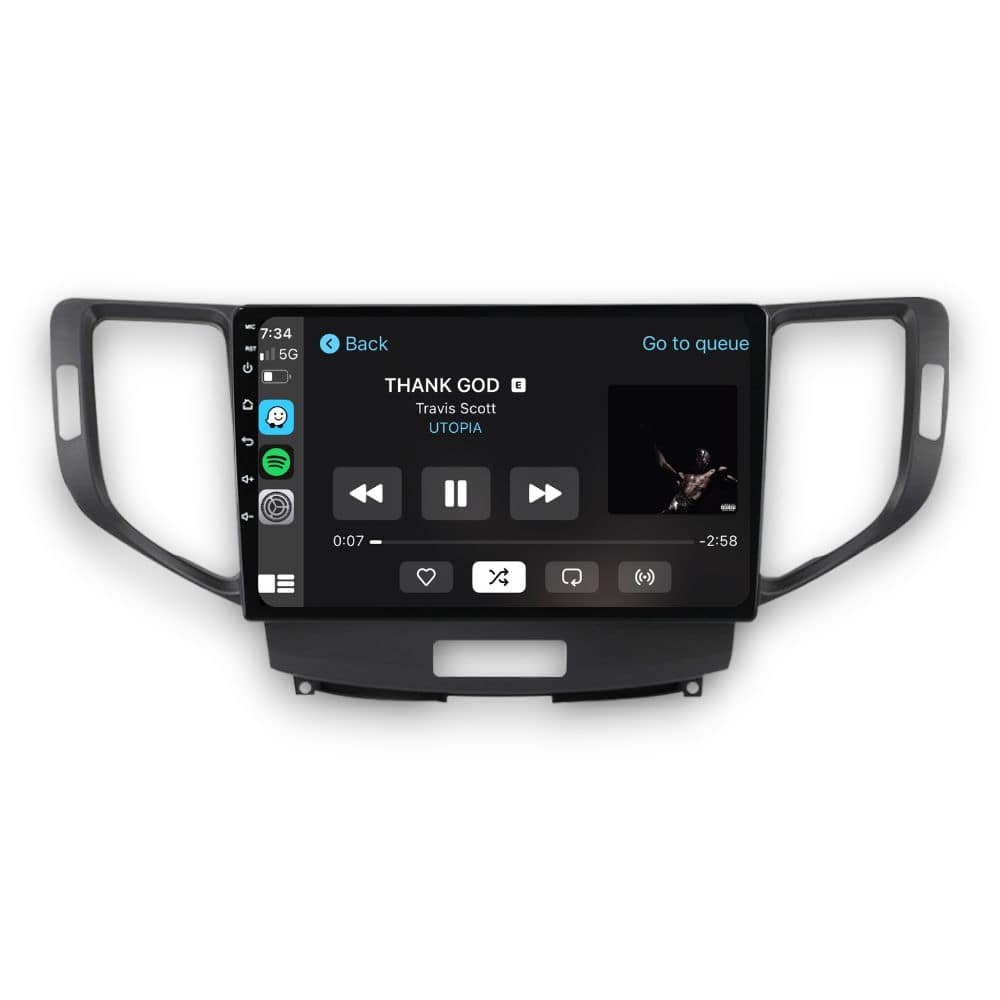 Honda Accord Euro (2008 - 2015) Multimedia 9" Touchscreen Display + Built-In Wireless Carplay & Android Auto