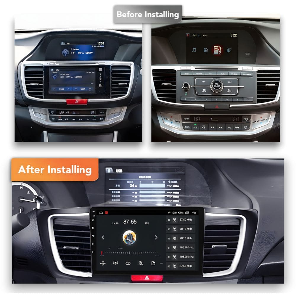 Honda Accord (2013 - 2019) Multimedia 9" Touchscreen Display + Built-In Wireless Carplay & Android Auto
