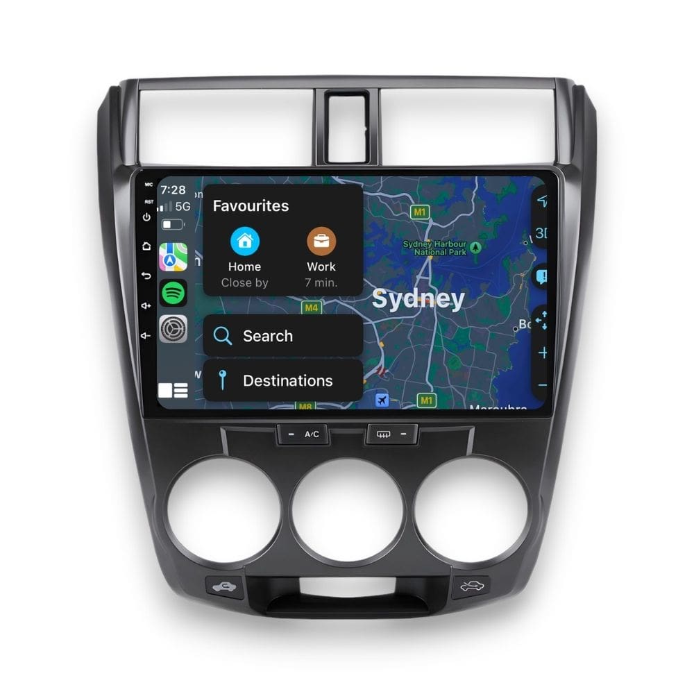 Honda City (2008 - 2013) Multimedia 10" Touchscreen Display + Built-In Wireless Carplay & Android Auto