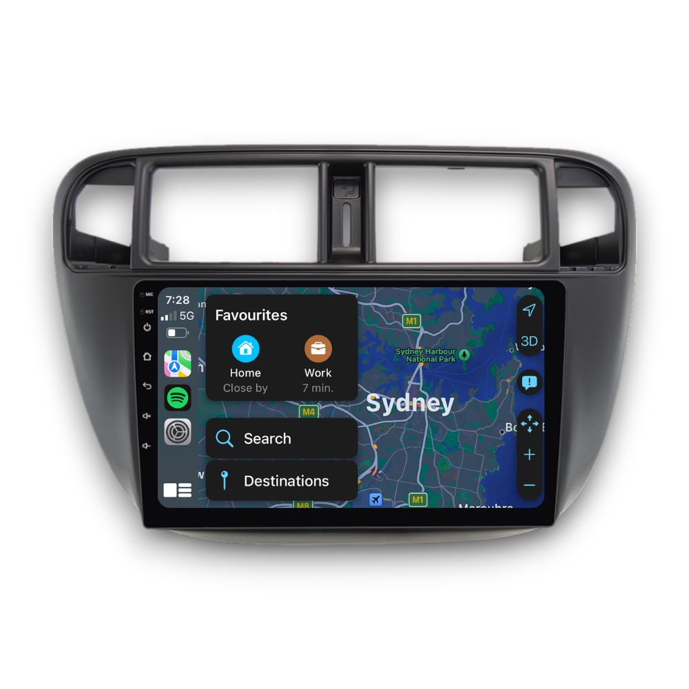 Honda Civic (1992 - 2000) Multimedia 9" Touchscreen Display + Built-In Wireless Carplay & Android Auto