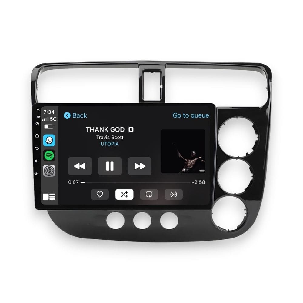 Honda Civic (2001 - 2005) Multimedia 9" Touchscreen Display + Built-In Wireless Carplay & Android Auto