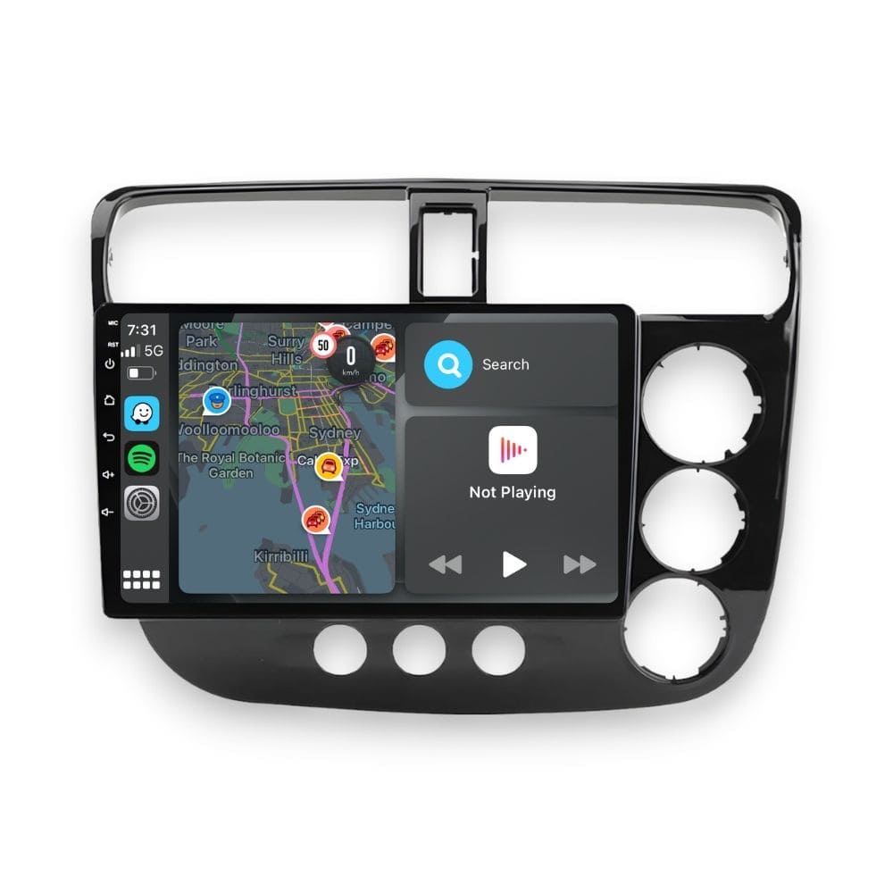 Honda Civic (2001 - 2005) Multimedia 9" Touchscreen Display + Built-In Wireless Carplay & Android Auto