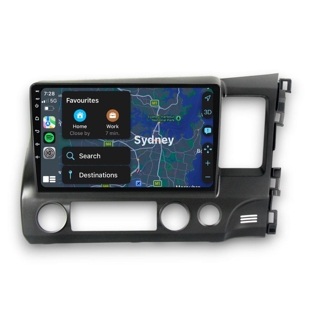 Honda Civic Sedan (2006 - 2011) Multimedia 10" Touchscreen Display + Built-In Wireless Carplay & Android Auto