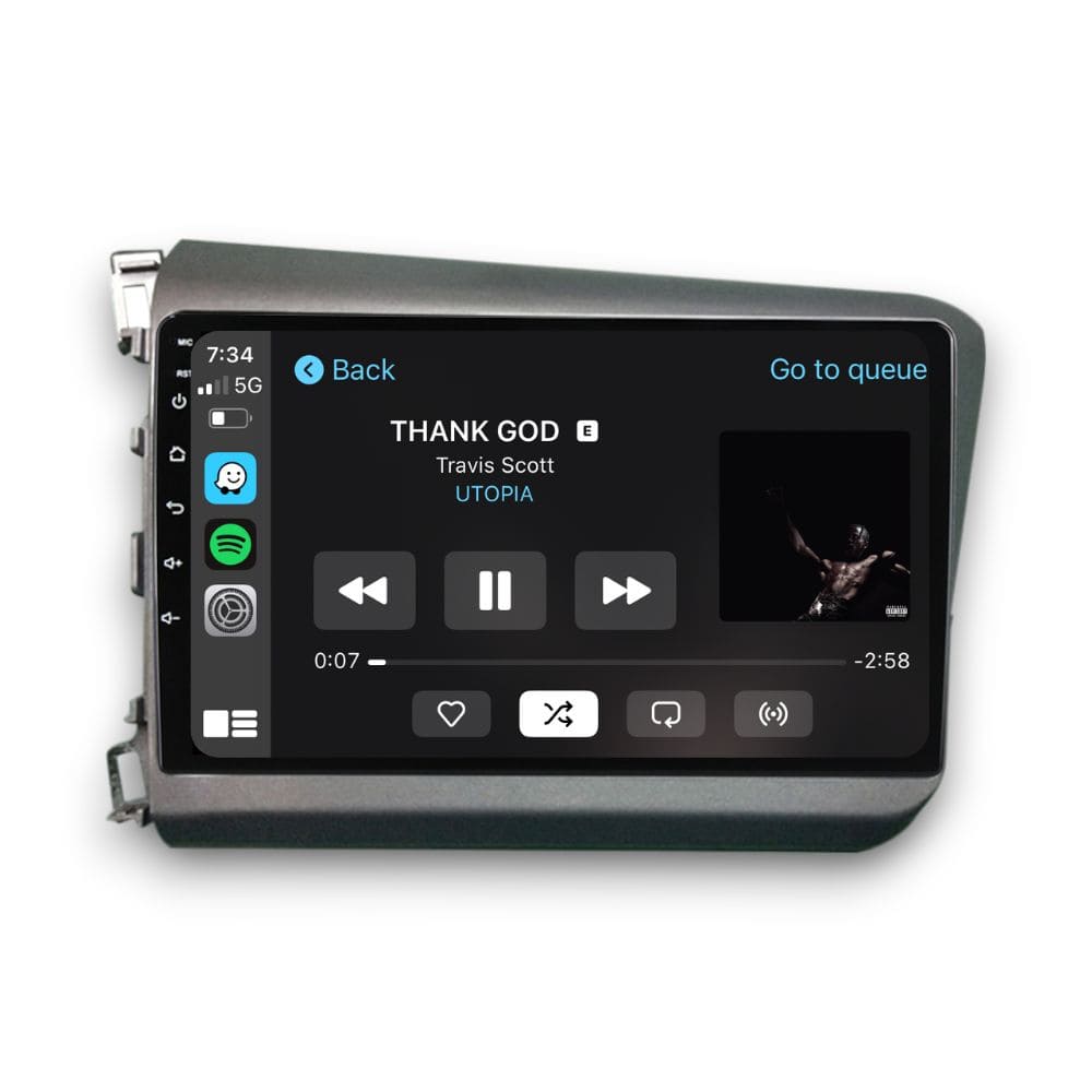 Honda Civic (2012 - 2015) Multimedia 9" Touchscreen Display + Built-In Wireless Carplay & Android Auto