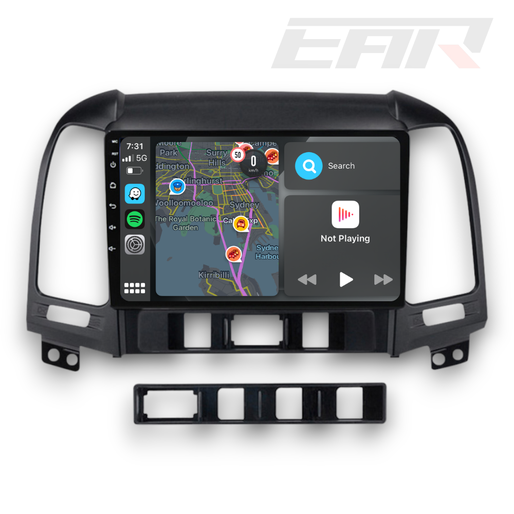 Hyundai Santa Fe (2006 - 2012) Multimedia 9" Touchscreen Display + Built-In Wireless Carplay & Android Auto