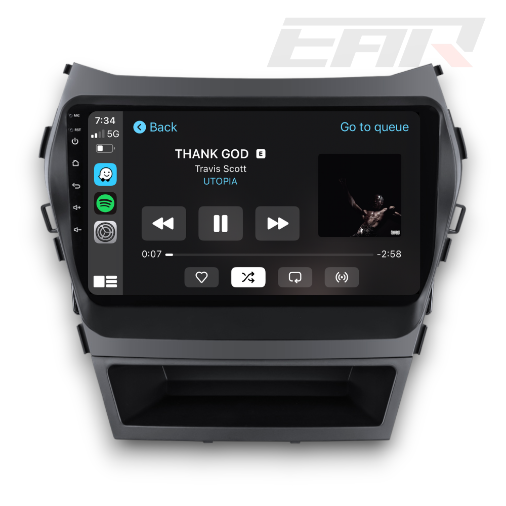 Hyundai Santa Fe (2013 - 2018) Multimedia 9" Touchscreen Display + Built-In Wireless Carplay & Android Auto