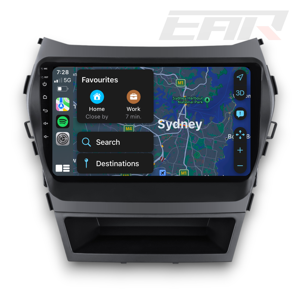 Hyundai Santa Fe (2013 - 2018) Multimedia 9" Touchscreen Display + Built-In Wireless Carplay & Android Auto