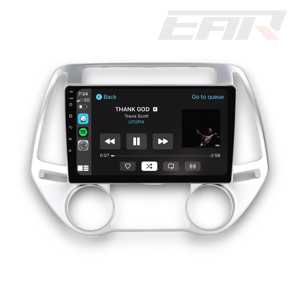 Hyundai i20 (2010 - 2015) Multimedia 9" Touchscreen Display + Built-In Wireless Carplay & Android Auto