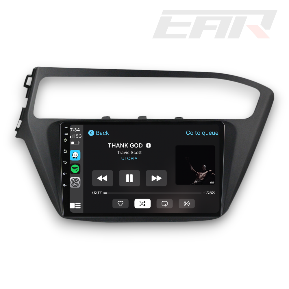 Hyundai i20 (2017 - 2018) Multimedia 9" Touchscreen Display + Built-In Wireless Carplay & Android Auto