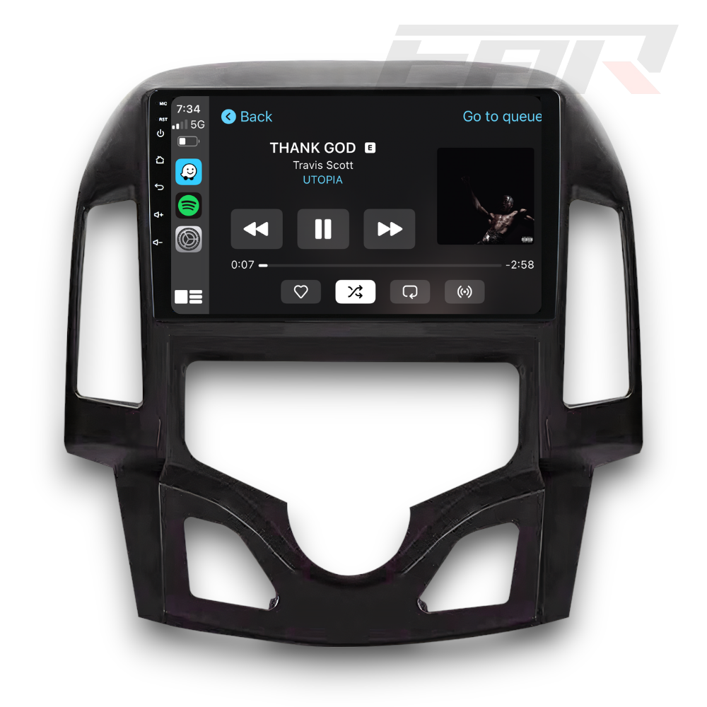 Hyundai i30 (2007 - 2012) Automatic A/C Multimedia 9" Touchscreen Display + Built-In Wireless Carplay & Android Auto