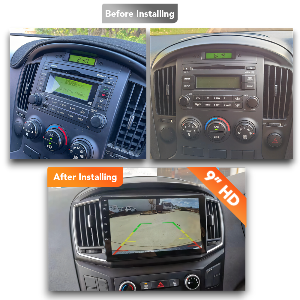 Hyundai iLoad (2007 - 2015) Multimedia 9" Touchscreen Display + Built-In Wireless Carplay & Android Auto