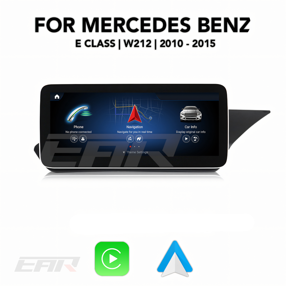 Mercedes Benz E Class Android 13.0 (W212) Multimedia 10.25"/12.3" Touchscreen Display + Built-In Wireless Carplay & Android Auto | 2009 - 2016 | LHD/RHD