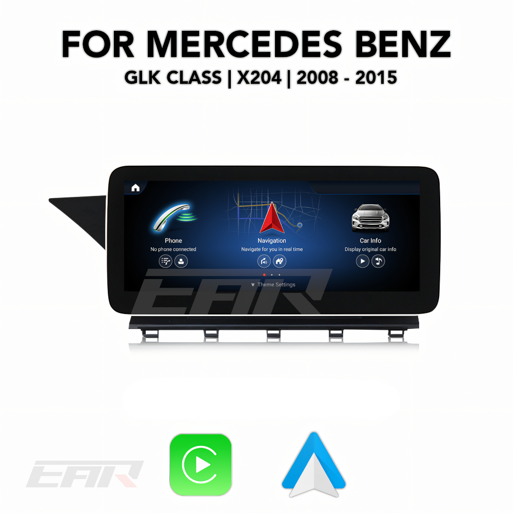 Mercedes Benz GLK Class Android 13.0 (X204) Multimedia 10.25"/12.3" Touchscreen Display + Built-In Wireless Carplay & Android Auto | 2008 - 2015 | LHD/RHD