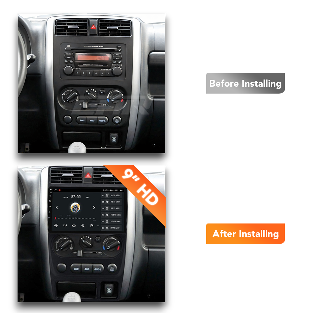 Suzuki Jimny (2005 - 2018) Multimedia 9" Touchscreen Display + Built-In Wireless Carplay & Android Auto