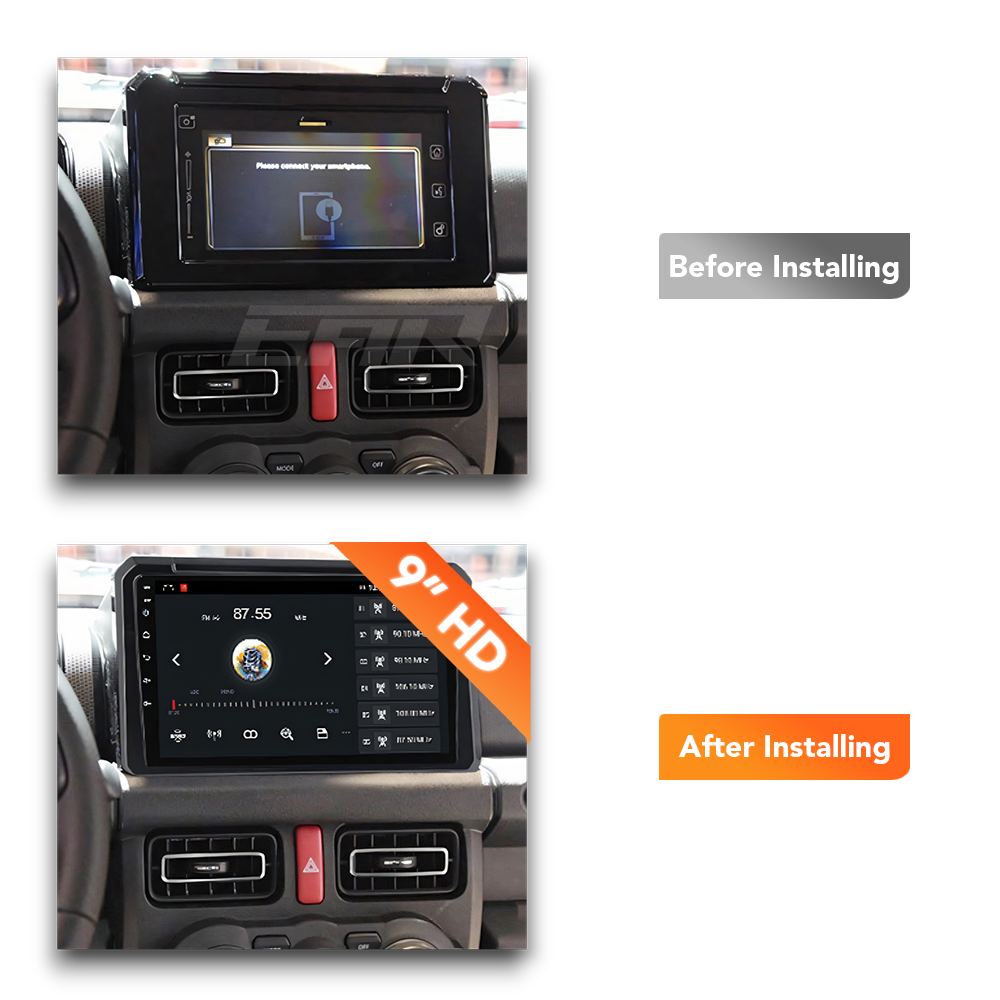 Suzuki Jimny (2018 - 2022) Multimedia 9" Touchscreen Display + Built-In Wireless Carplay & Android Auto