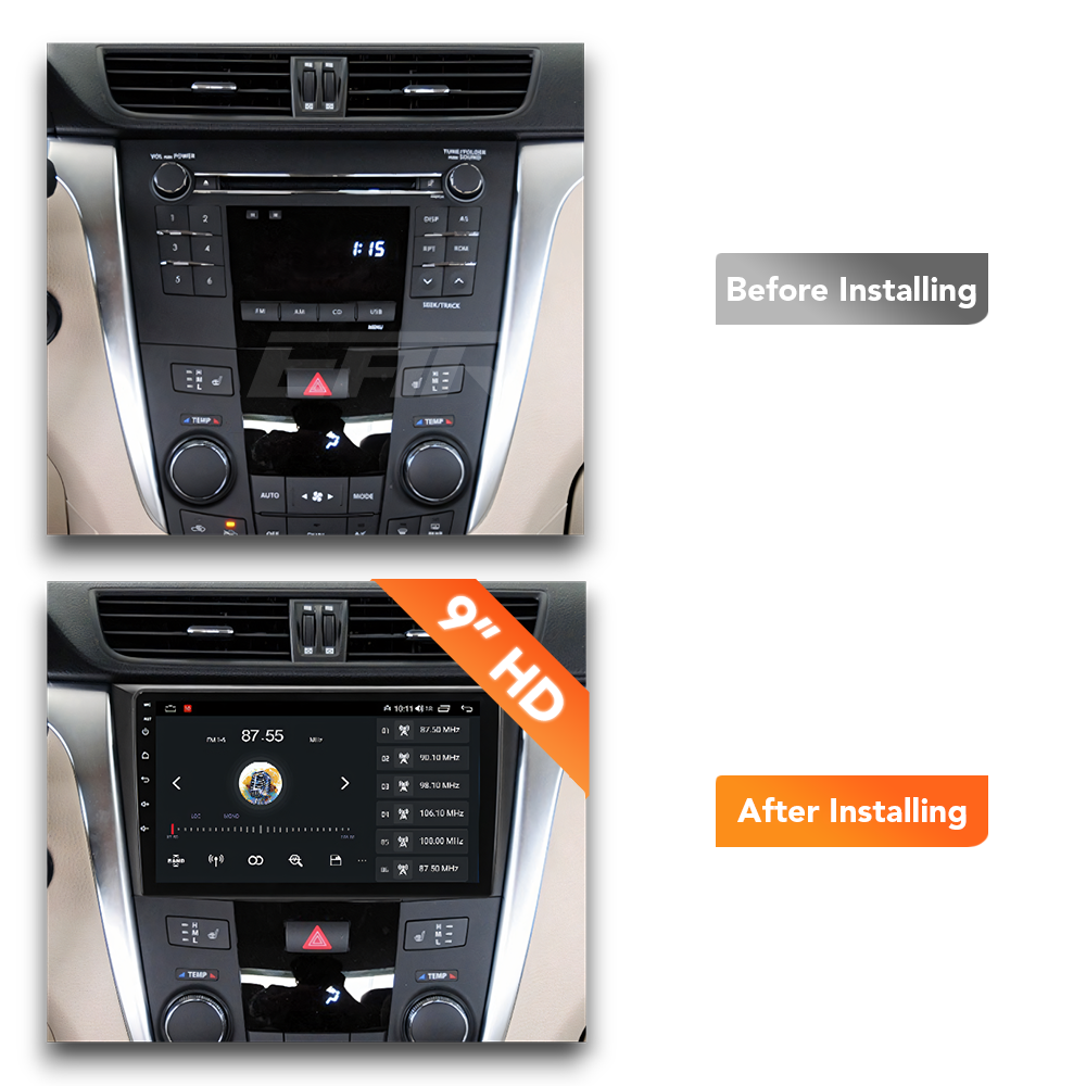 Suzuki Kizashi (2009 - 2015) Multimedia 9" Touchscreen Display + Built-In Wireless Carplay & Android Auto