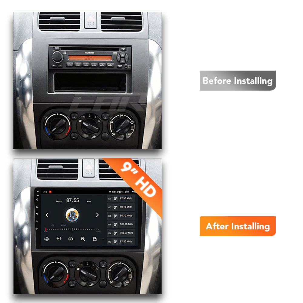 Suzuki SX4 (2006 - 2014) Multimedia 9" Touchscreen Display + Built-In Wireless Carplay & Android Auto