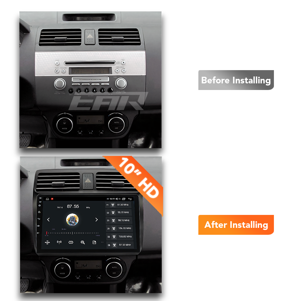 Suzuki Swift (2003 - 2010) Multimedia 10" Touchscreen Display + Built-In Wireless Carplay & Android Auto