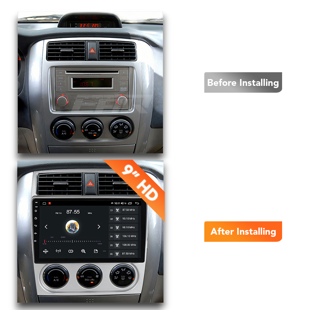 Suzuki Liana (2004 - 2008) Multimedia 9" Touchscreen Display + Built-In Wireless Carplay & Android Auto