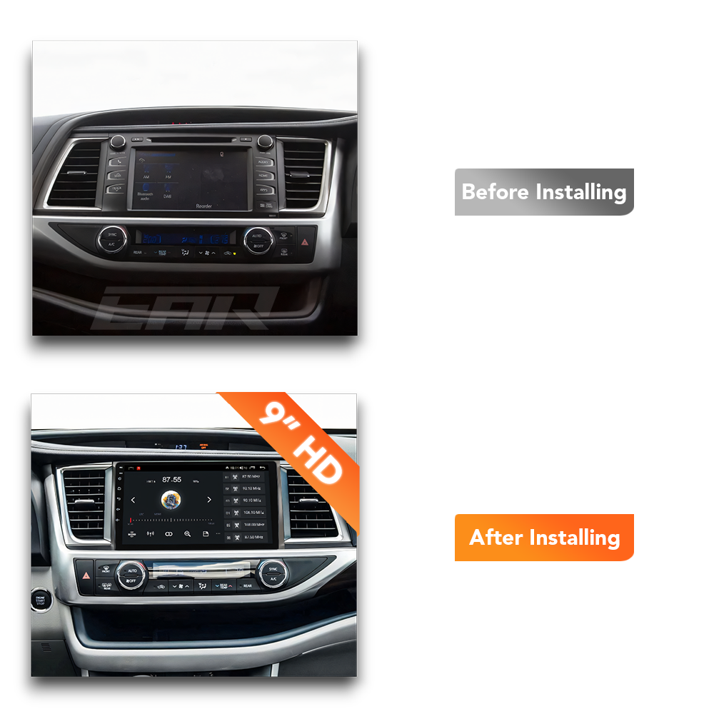 Toyota Highlander/Kluger (2014 - 2019) Multimedia 10" Touchscreen Display + Built-In Wireless Carplay & Android Auto