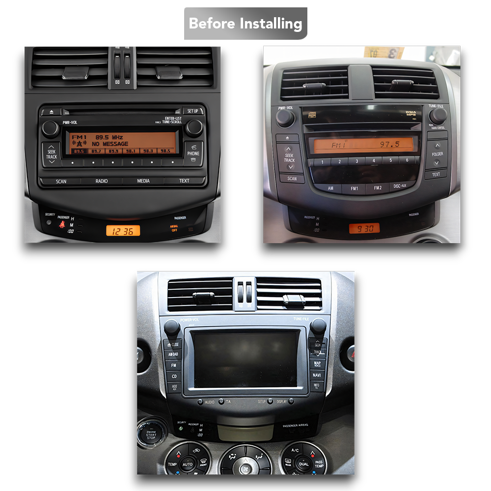 Toyota RAV4 (2006 - 2013) Multimedia 9" Touchscreen Display + Built-In Wireless Carplay & Android Auto