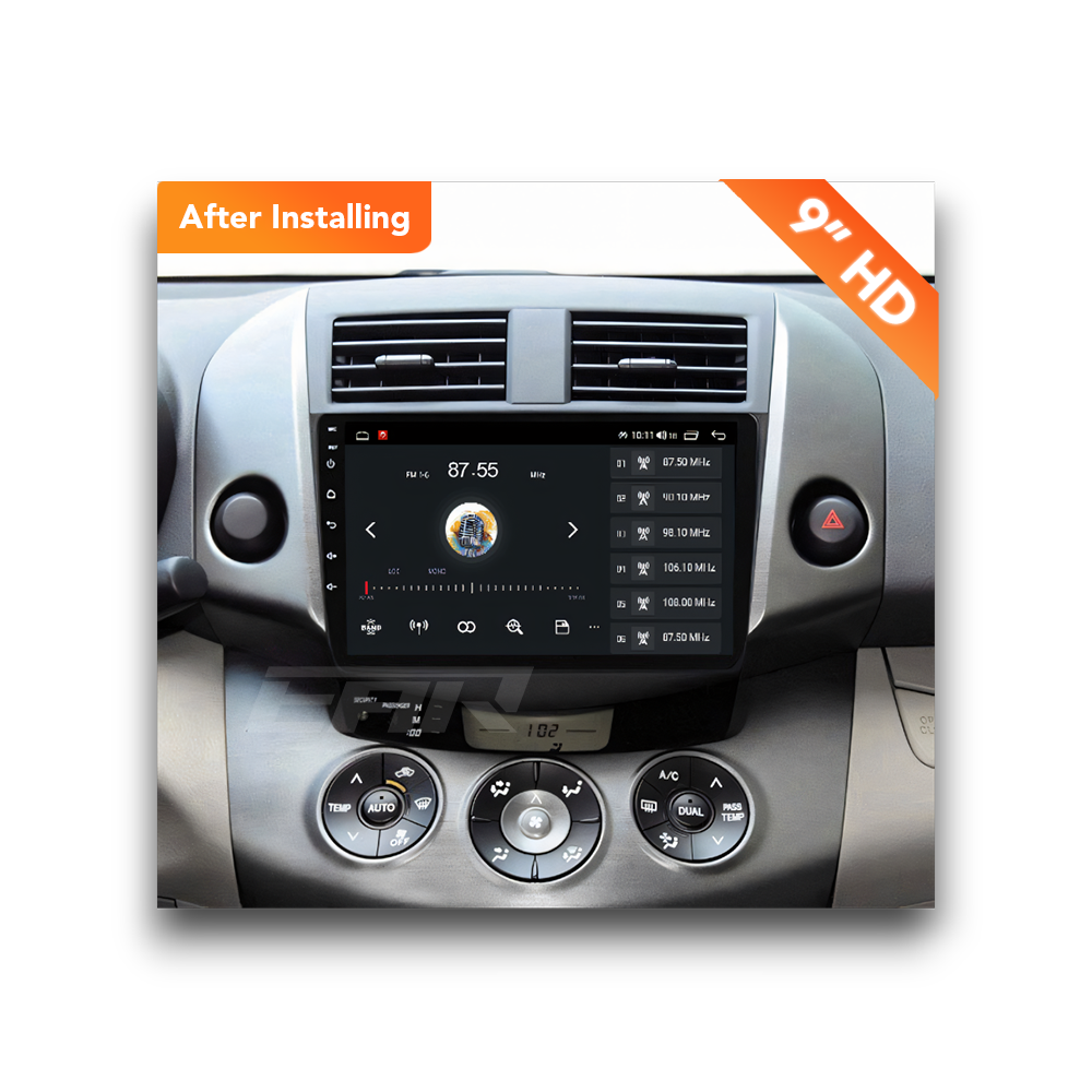 Toyota RAV4 (2006 - 2013) Multimedia 9" Touchscreen Display + Built-In Wireless Carplay & Android Auto