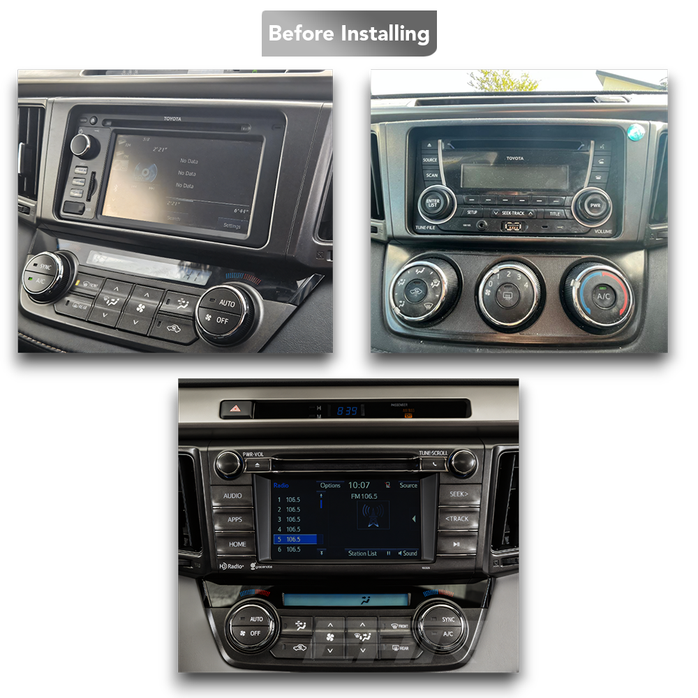 Toyota RAV4 (2013 - 2019) Multimedia 9" Touchscreen Display + Built-In Wireless Carplay & Android Auto