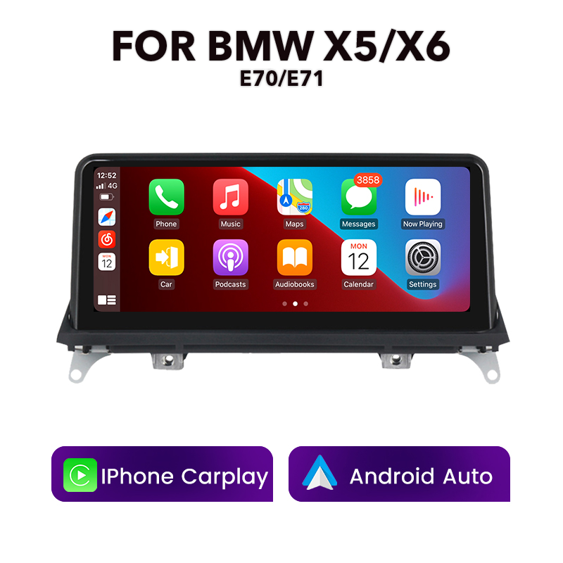 BMW X5/X6 E70/E71 10.25" Multimedia Touchscreen Display + Built-in Wireless Carplay & Android Auto | 2007 - 2014